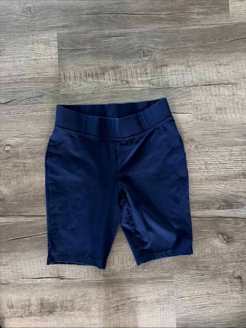 Lands End  Navy Stretch Bike Shorts XS